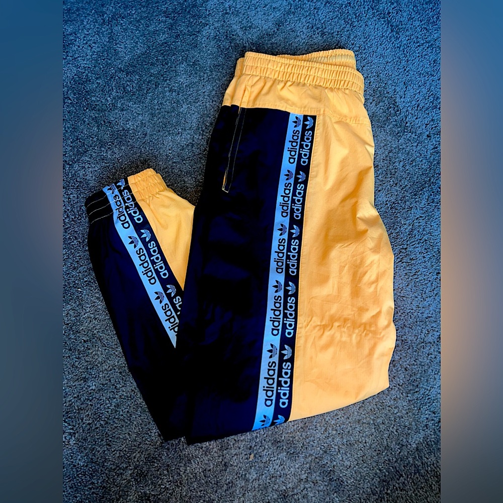 Adidas neon orange joggers